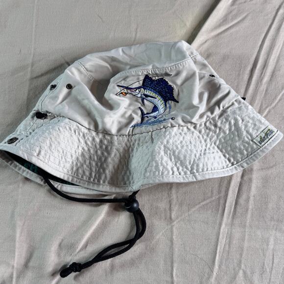 Shade Shack Just Hook Em Collection Boonie Hat Fishing Embroidered Marlin OS - Picture 1 of 8